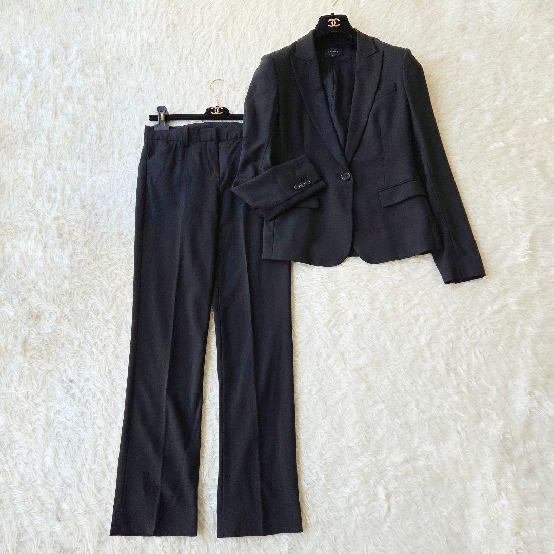 美品✨セオリー　テーラード　1B　パンツスーツ　セットアップ　ストレッチ　黒　S