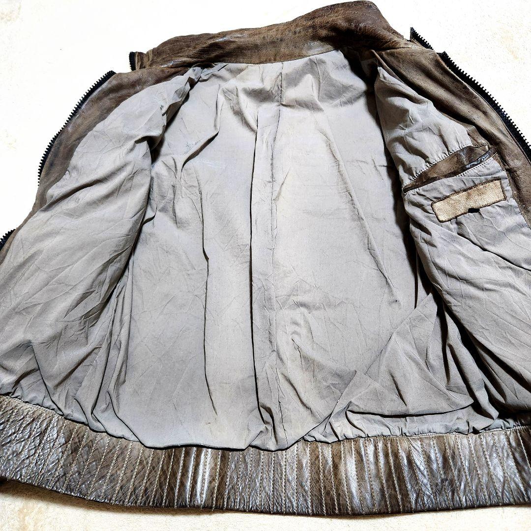 G*t様 イサムカタヤマバックラッシュ　本革　シングルライダース　ブラウン　3