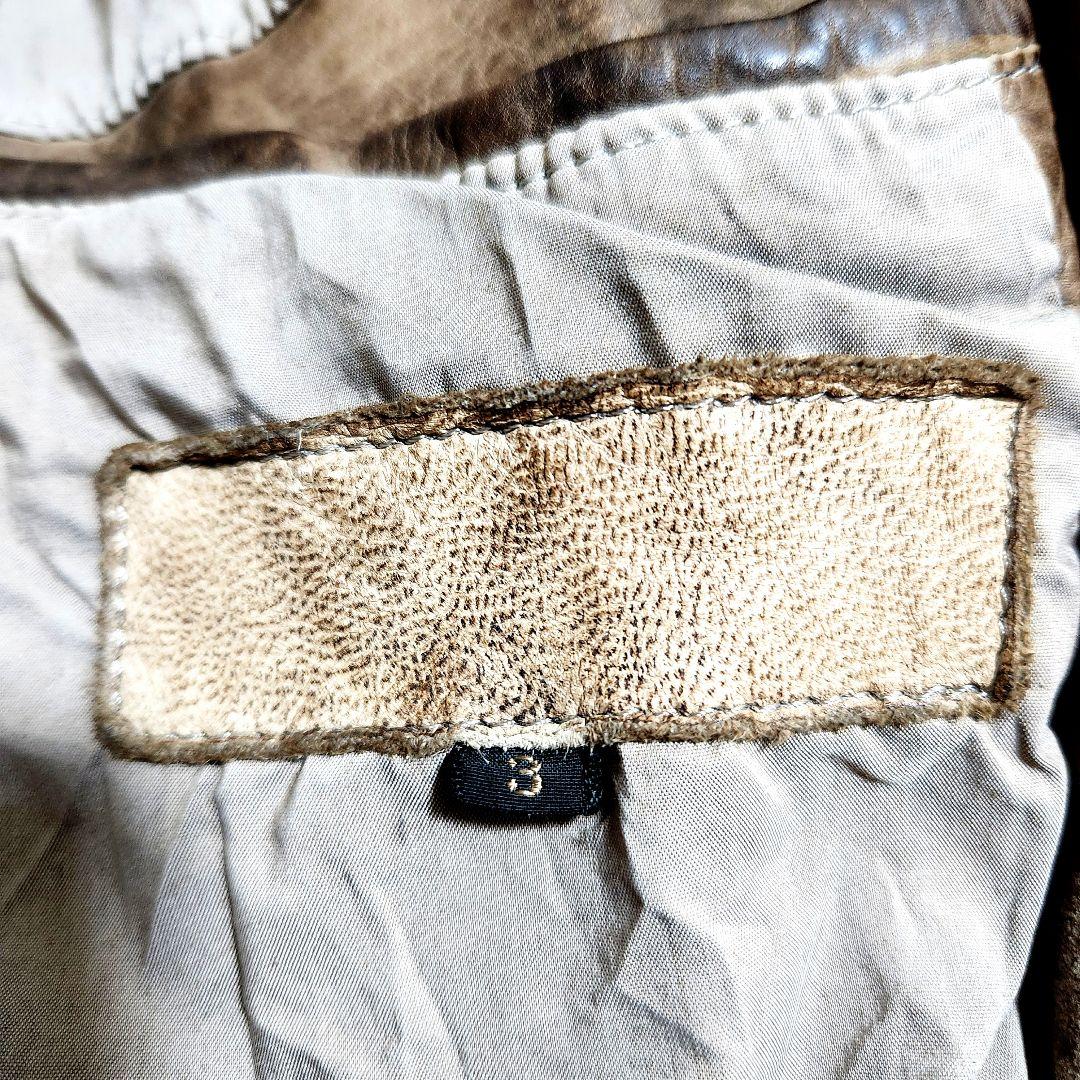 G*t様 イサムカタヤマバックラッシュ　本革　シングルライダース　ブラウン　3