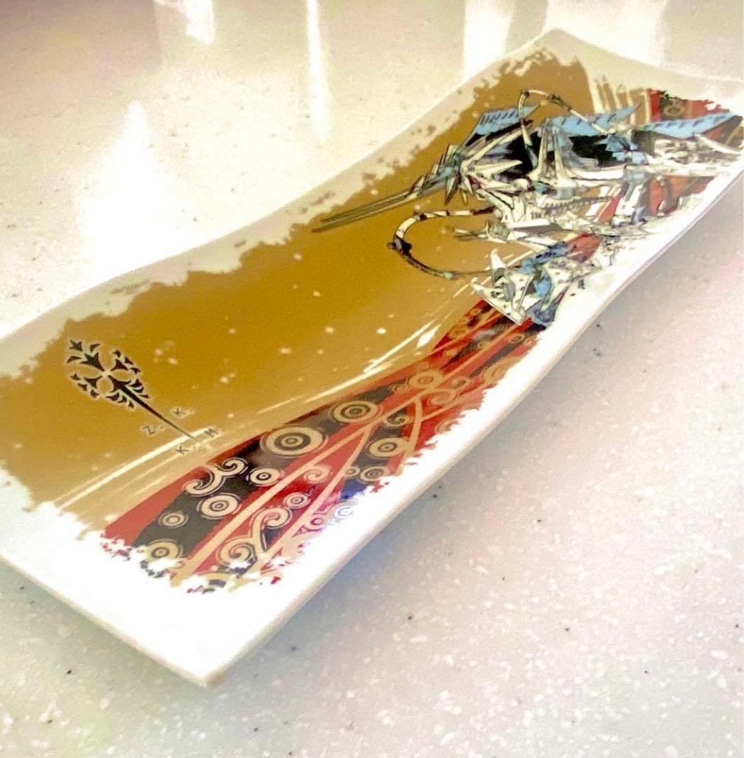 2点おまとめ　FSS/ファイブスター物語 九谷焼 長皿・豆皿＆豆猪口【希少】