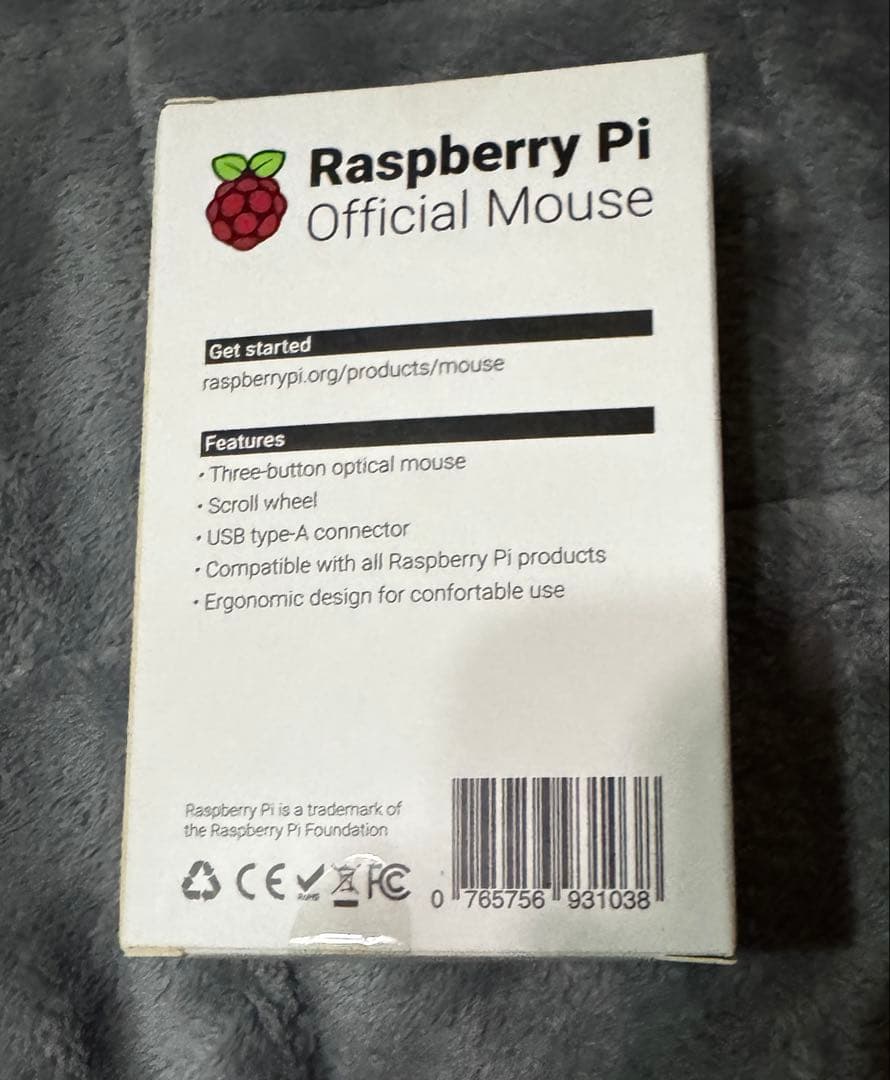 Raspberry Pi Official Mouse ホワイト/レッド