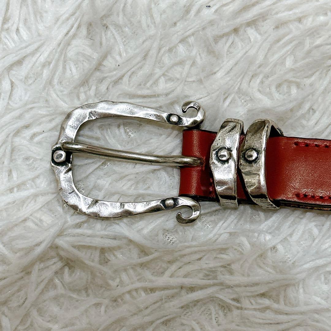 TIBERIO FERRETTI ベルト イタリア製　バイカラー　レッド