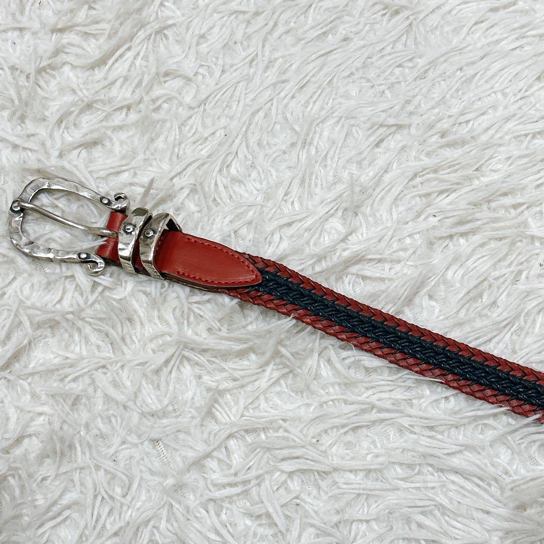 TIBERIO FERRETTI ベルト イタリア製　バイカラー　レッド