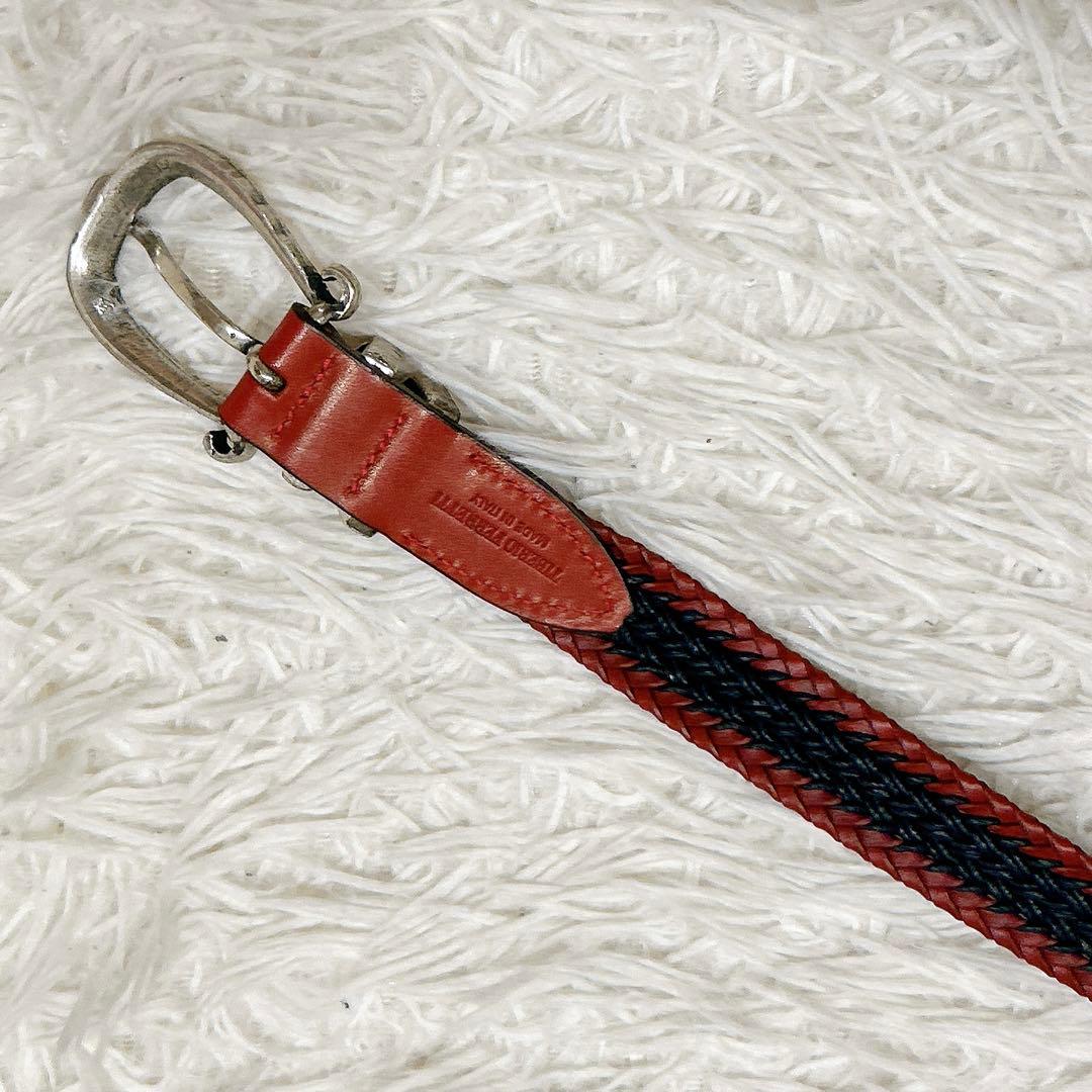 TIBERIO FERRETTI ベルト イタリア製　バイカラー　レッド