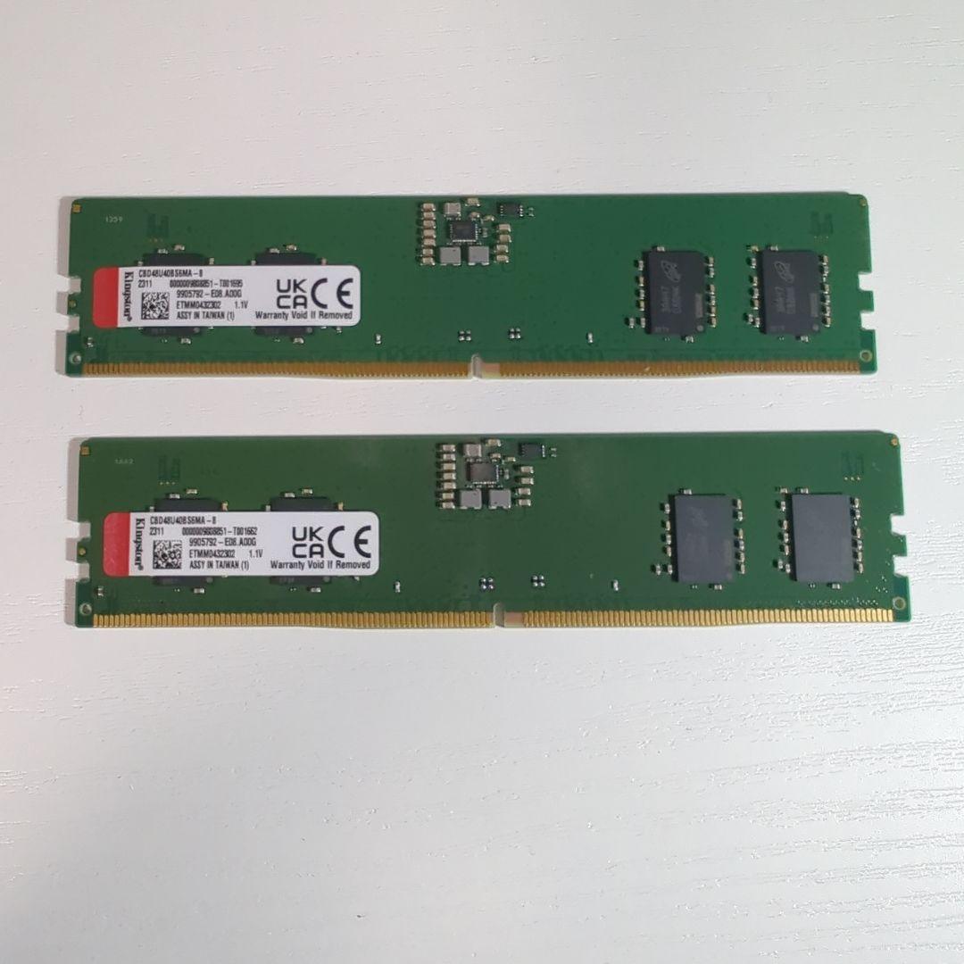kingston DDR5 8GBメモリー2枚組 （合計16GB)②