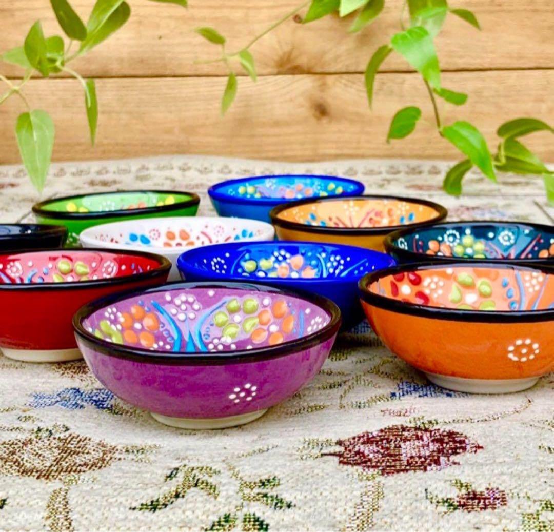 10個セット‼︎【トルコ】ハンドメイド ボウル 小物入れ キュタフヤ陶器 小皿