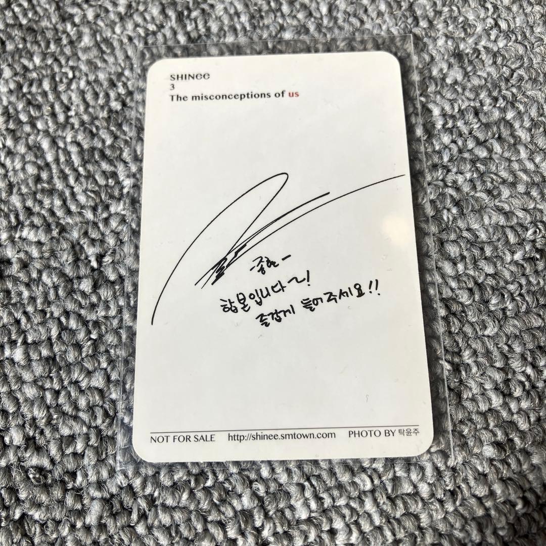 SHINee ジョンヒョン　misconception 公式 トレカ　グッズ