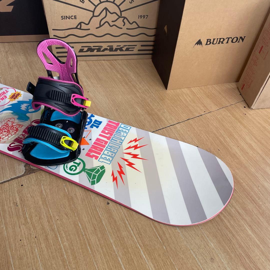 デスレーベル×NB　グラトリ◎トラストガール　バインディング付スノーボードセット