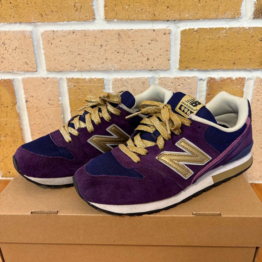 ニューバランス×デニム&ダンガリー 996 スニーカー 別注モデル 紫23.5