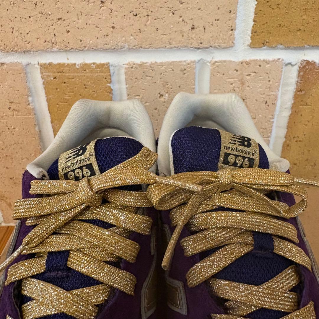 ニューバランス×デニム&ダンガリー 996 スニーカー 別注モデル 紫23.5