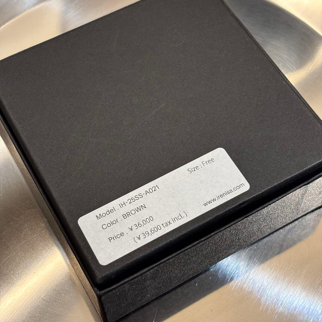 IRENISA イレニサ ベルト レザー レザーベルト ブラウン バックル