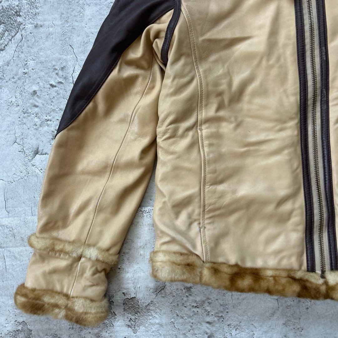 希少 AVIREX 羊革 ラムレザー B-3 ボマージャケット M