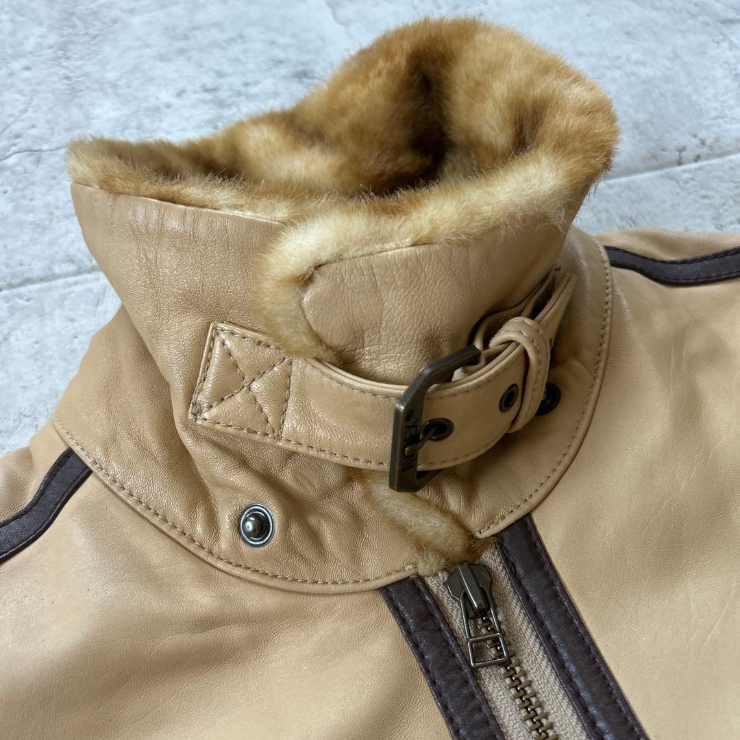 希少 AVIREX 羊革 ラムレザー B-3 ボマージャケット M