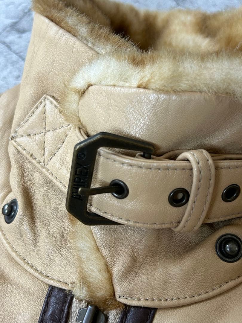 希少 AVIREX 羊革 ラムレザー B-3 ボマージャケット M