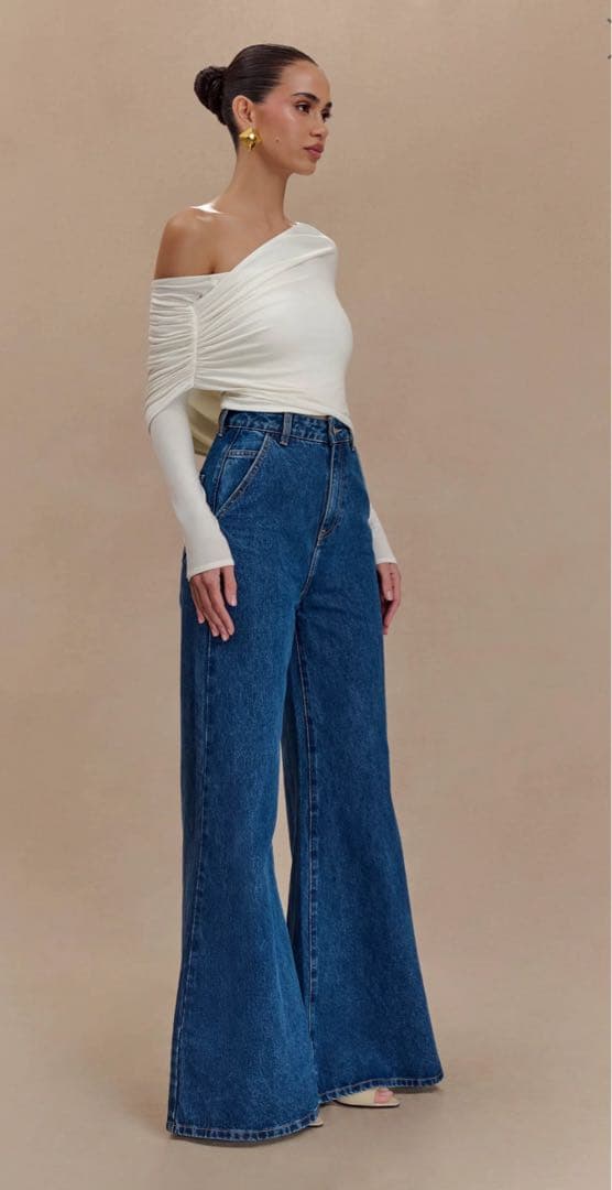 新品/タグ付　MESHKI アイボリー ベアトップ・チューブトップ