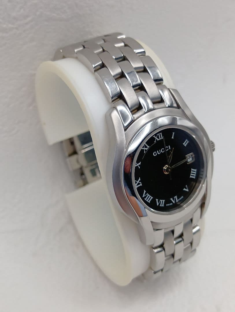最終値下１０日１５時まで　GUCCI レディース 腕時計 ブラック文字盤　稼働品