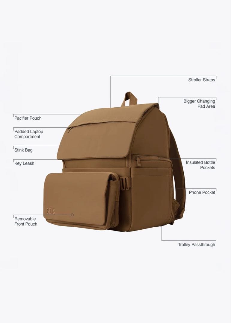 【日本未発売・正規店で再販予定なし】BEIS ベイス マザーズバッグ（キャメル）