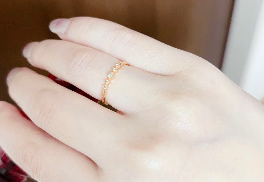 1*3様 agete K18 0.06 8号 リング