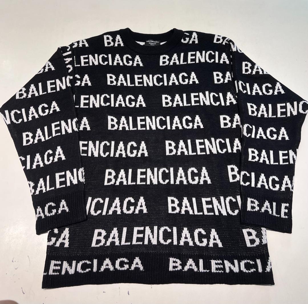 Balenciaga（バレンシアガ） フルロゴ ニットセーター S サイズ