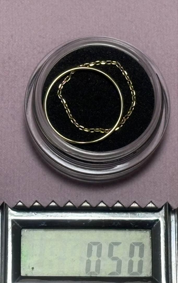 cococaru K10 YG ゴールド 地金 リング 2本 14号