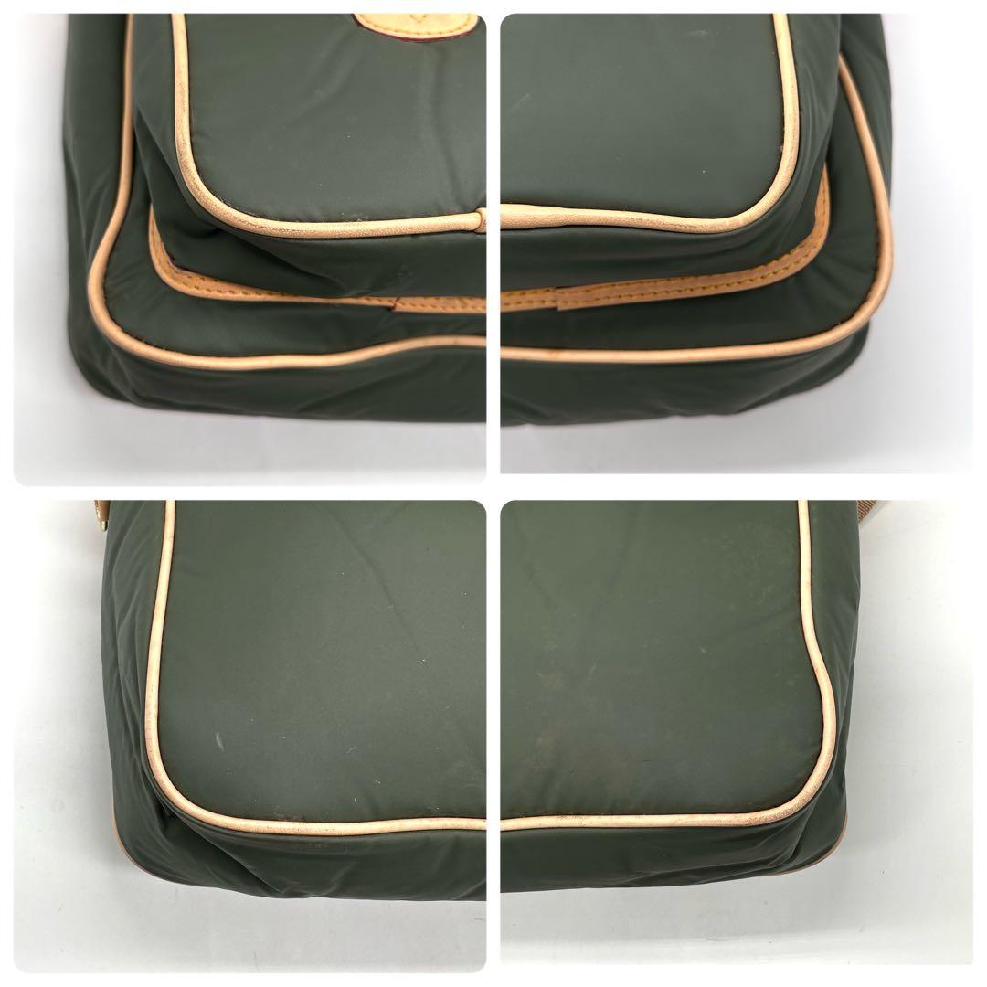 レアタイプ ハンティングワールド メッセンジャーバッグ バチュー レザー カーキ