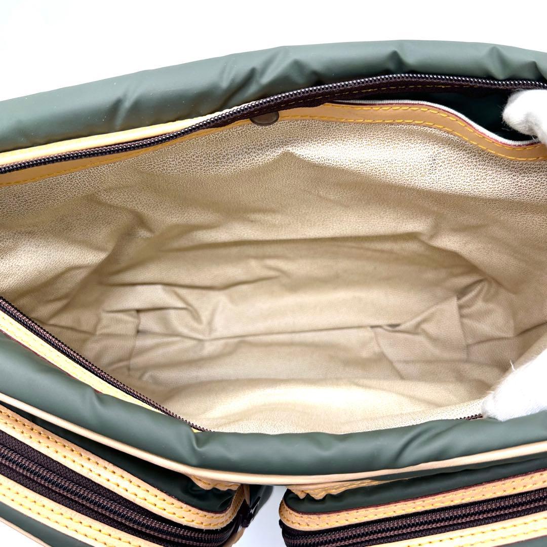 レアタイプ ハンティングワールド メッセンジャーバッグ バチュー レザー カーキ