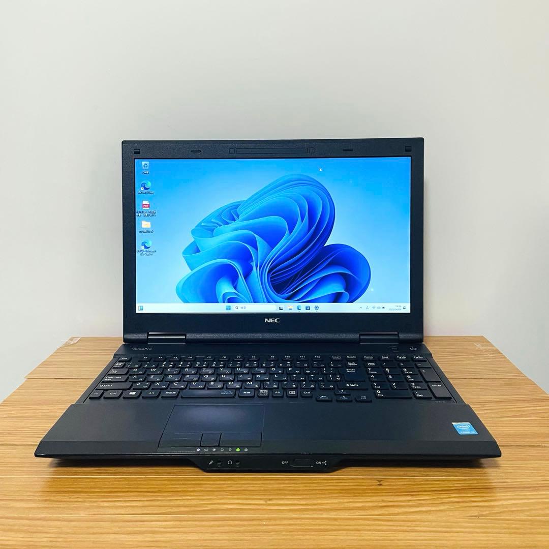 さくさくNEC i5ブラックノートパソコン SSDオフィスDVD