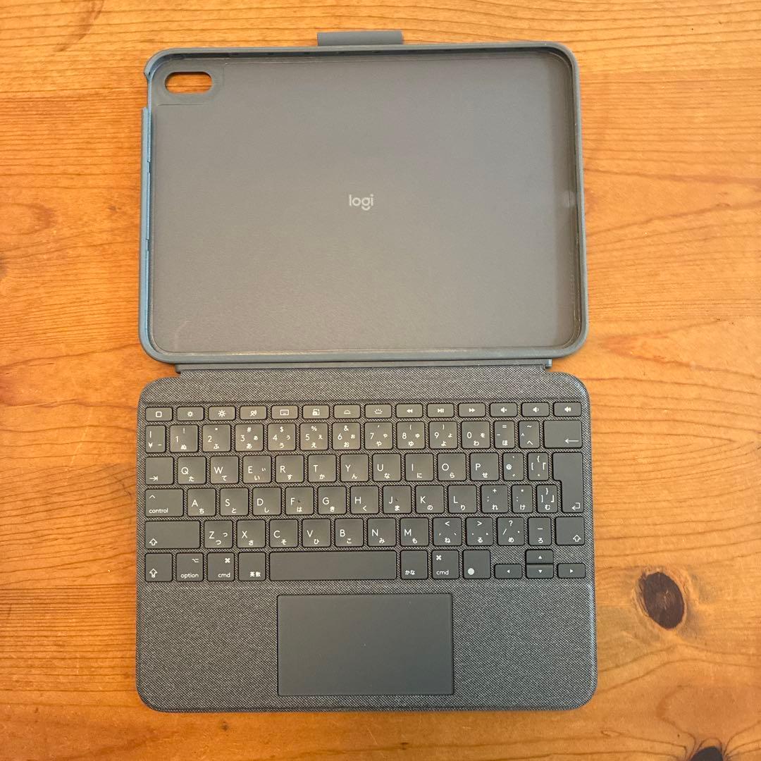 【美品】logi iPad用キーボード付きケース グレー