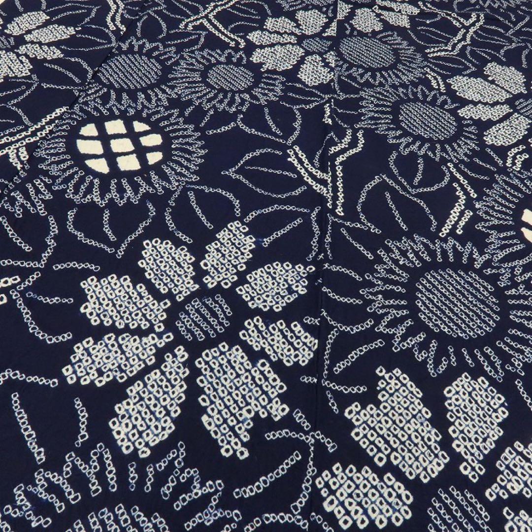 Jasmine❤︎様✺美品未着用 有松鳴海絞り 向日葵 高級浴衣 着物 A3388