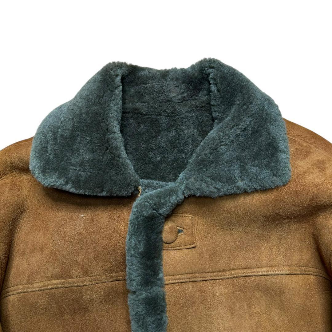 VIA NUOVA リアルムートンジャケット 50 XL 羊革 B-3 茶 希少