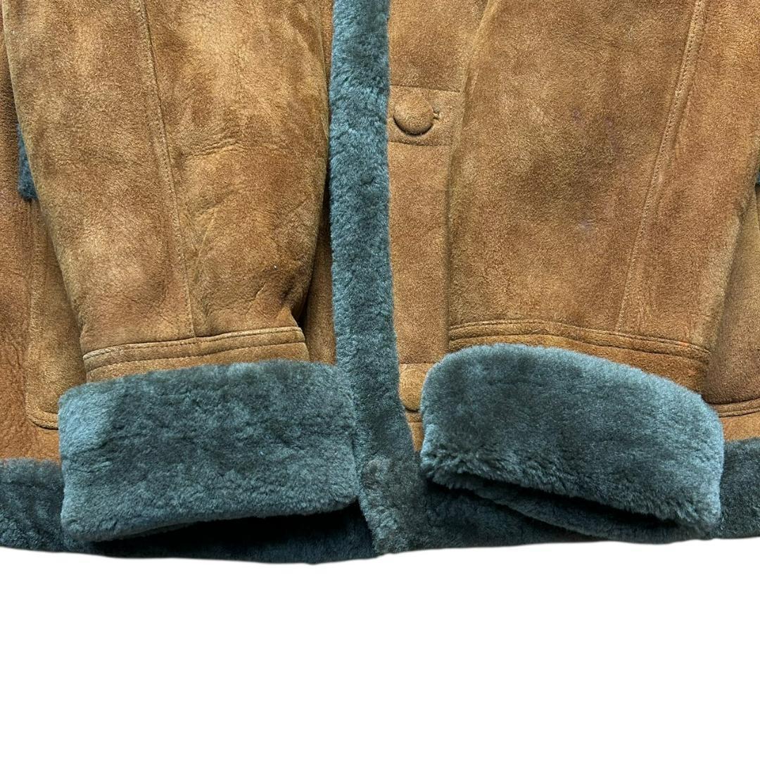 VIA NUOVA リアルムートンジャケット 50 XL 羊革 B-3 茶 希少