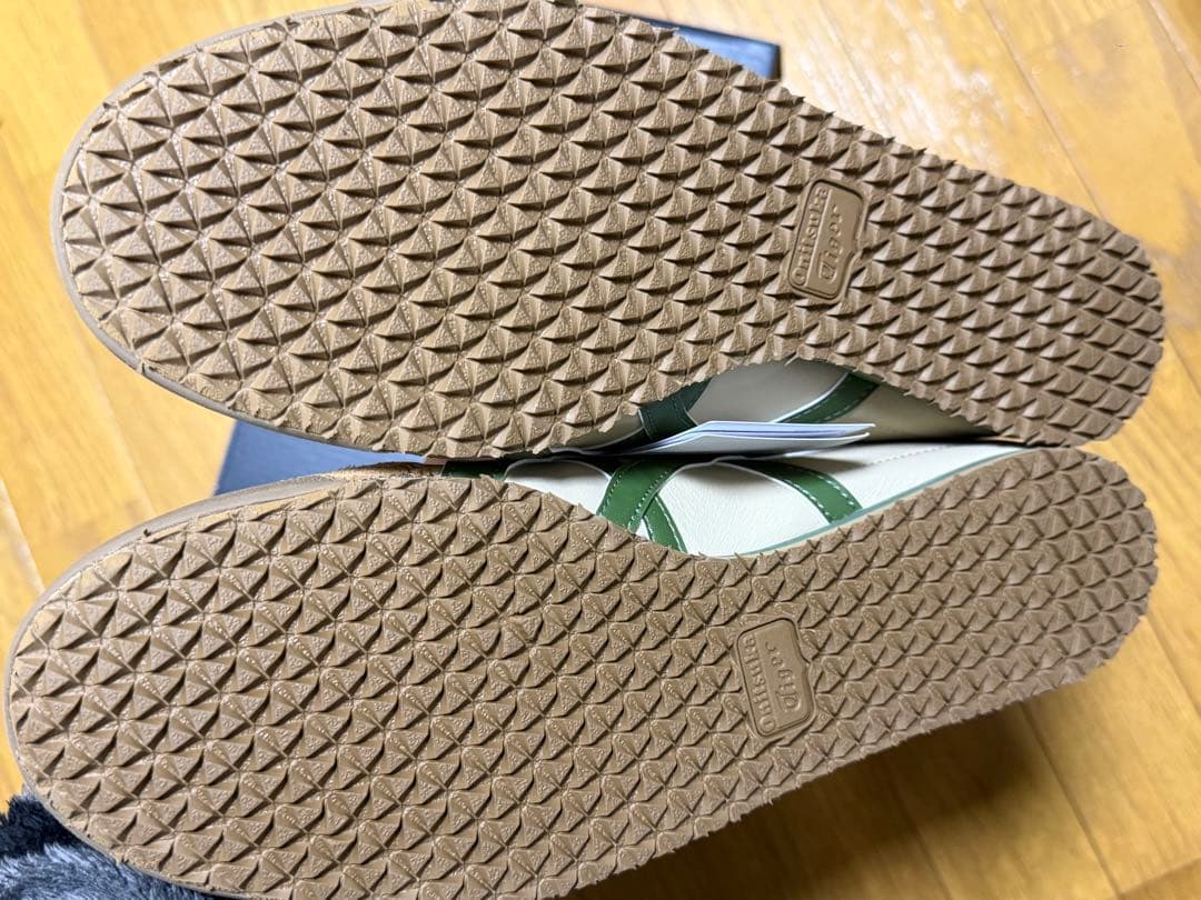 新品29.0cm【オニツカタイガー】MEXICO 66 ベージュ/グラスグリーン