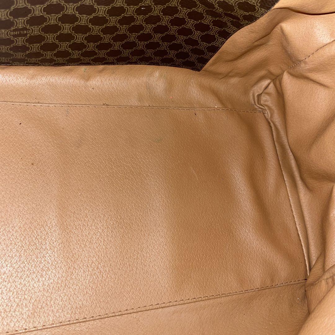 当時物　オールド　セリーヌ　ボストンバッグ　旅行カバン　マカダム柄　PVCレザー