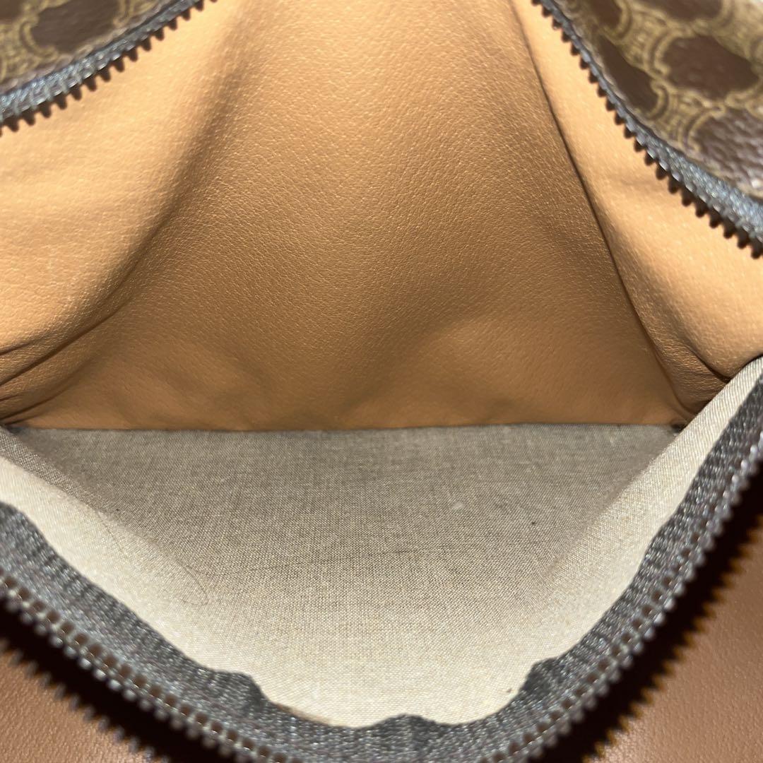 当時物　オールド　セリーヌ　ボストンバッグ　旅行カバン　マカダム柄　PVCレザー