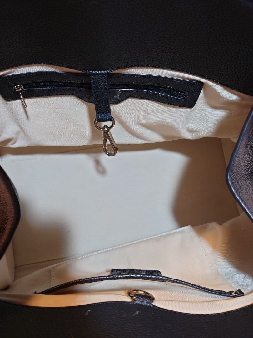 JISTORY サイドベルトブラックレザー ボストンバッグ