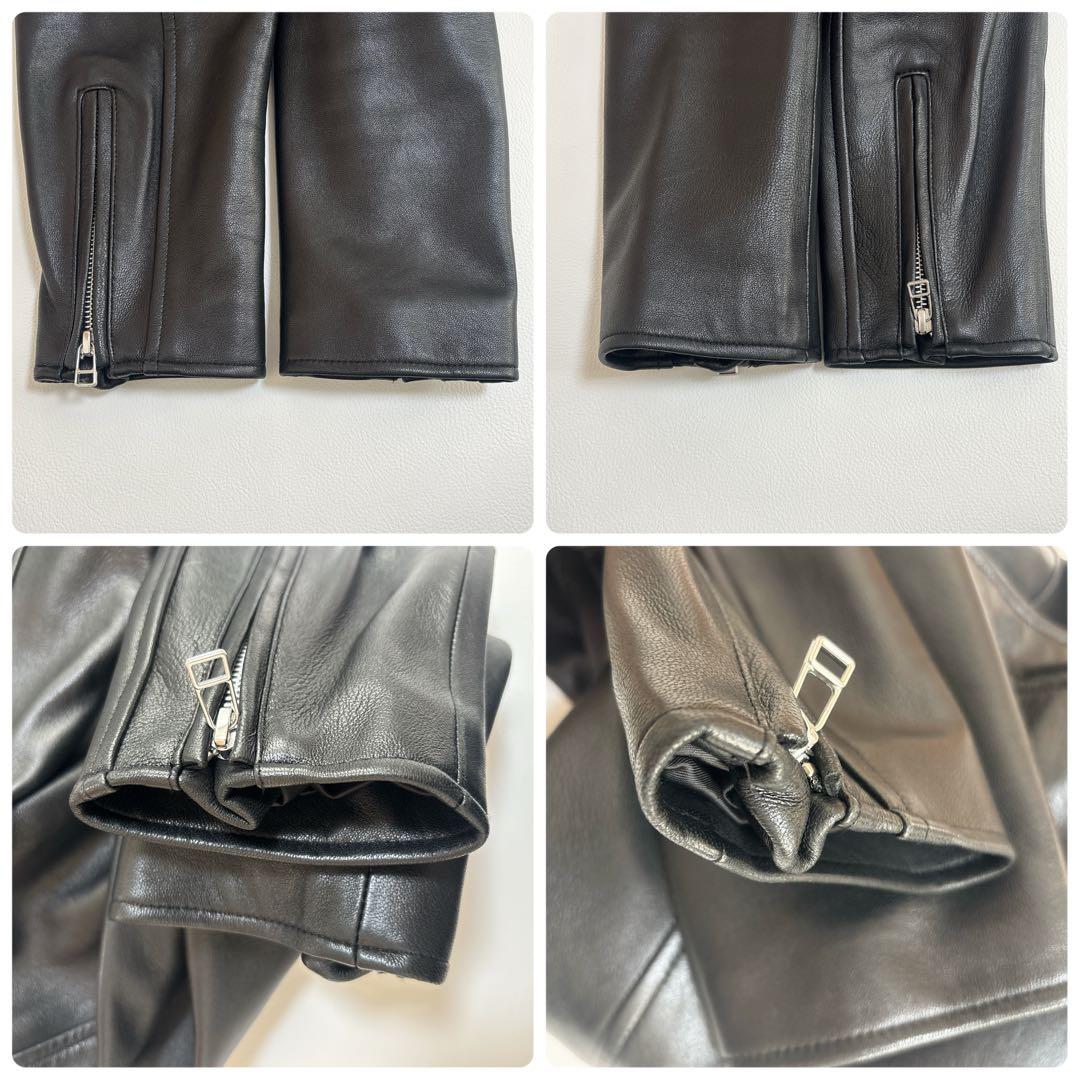 【美品】SHIPS シップス ラムレザー 羊革 シングルライダーズ M