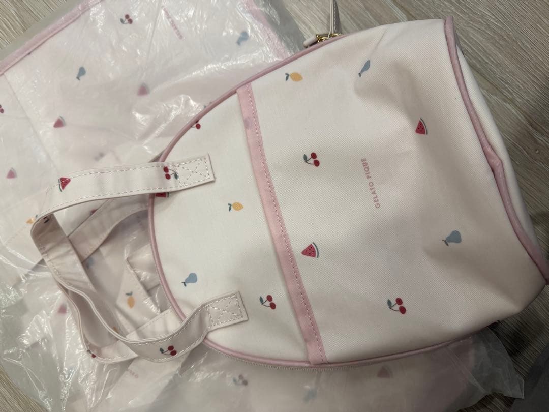 ジェラピケ ジェラートピケ マザーズバッグ ちびフルーツ おむつシート