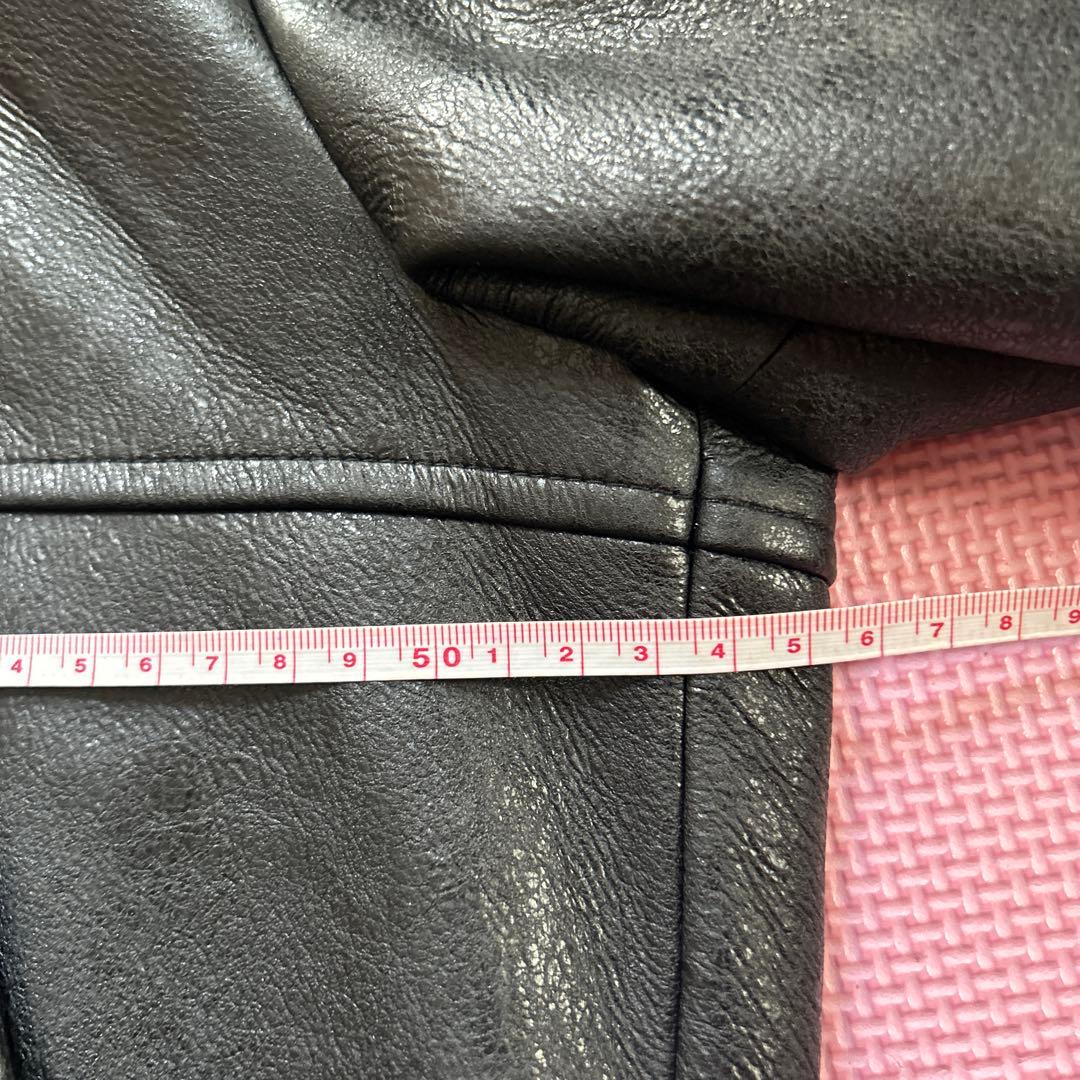 ZARA フェイクレザー　フード付きジャケット