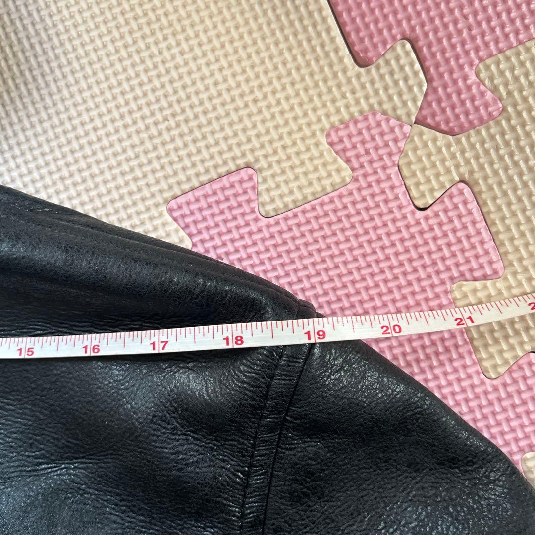 ZARA フェイクレザー　フード付きジャケット