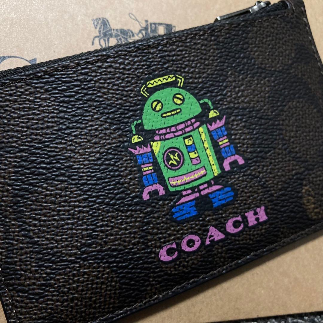 新品＊未使用 COACH コーチ ロボット柄 Cosmic カードケース