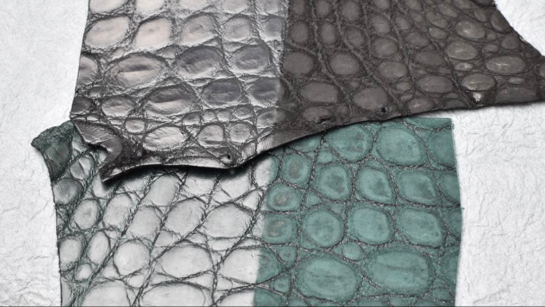 希少　ワイルドスワンズ　タング　ヌバッククロコ　ネイビー