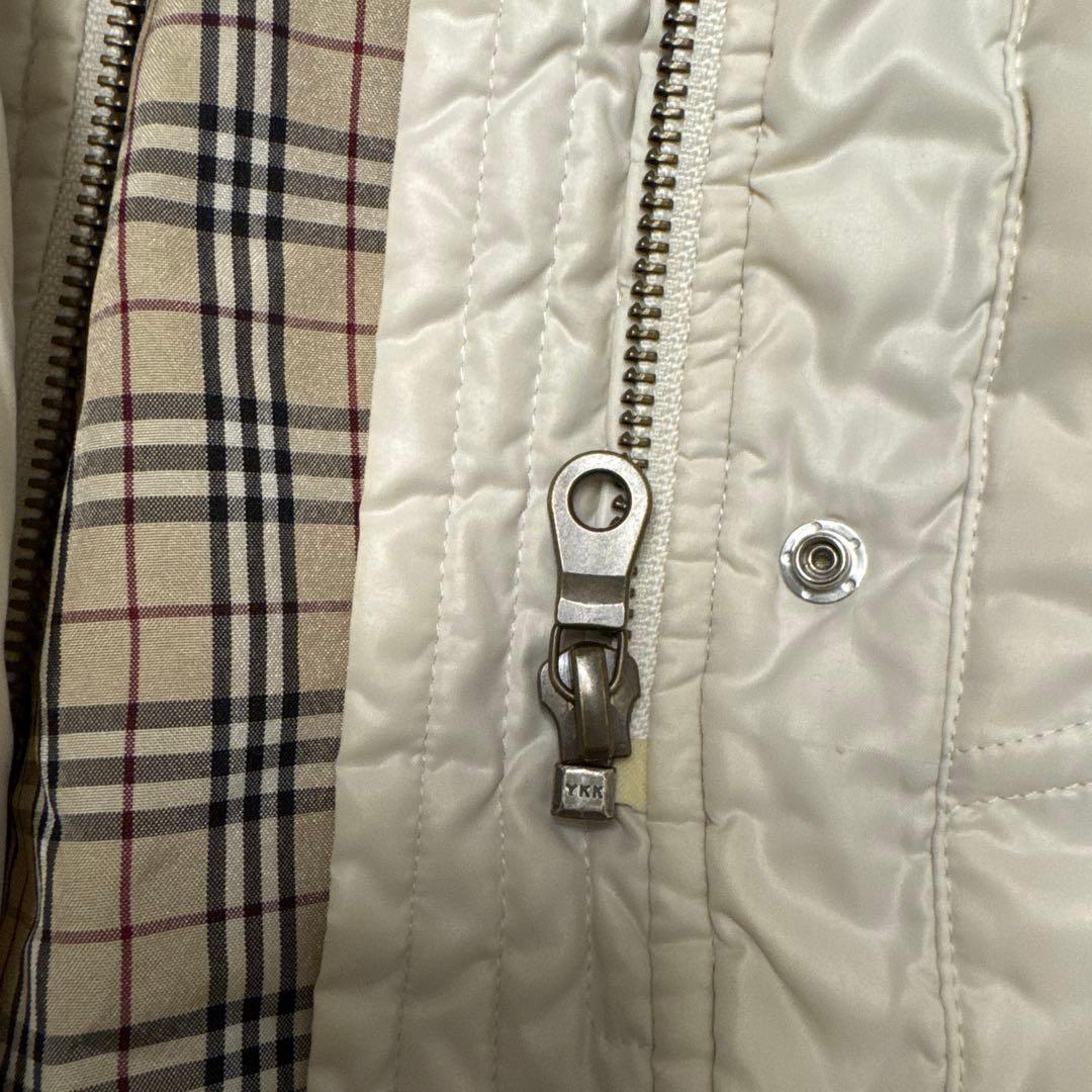 Burberry チェック柄ダウンジャケット ホワイト