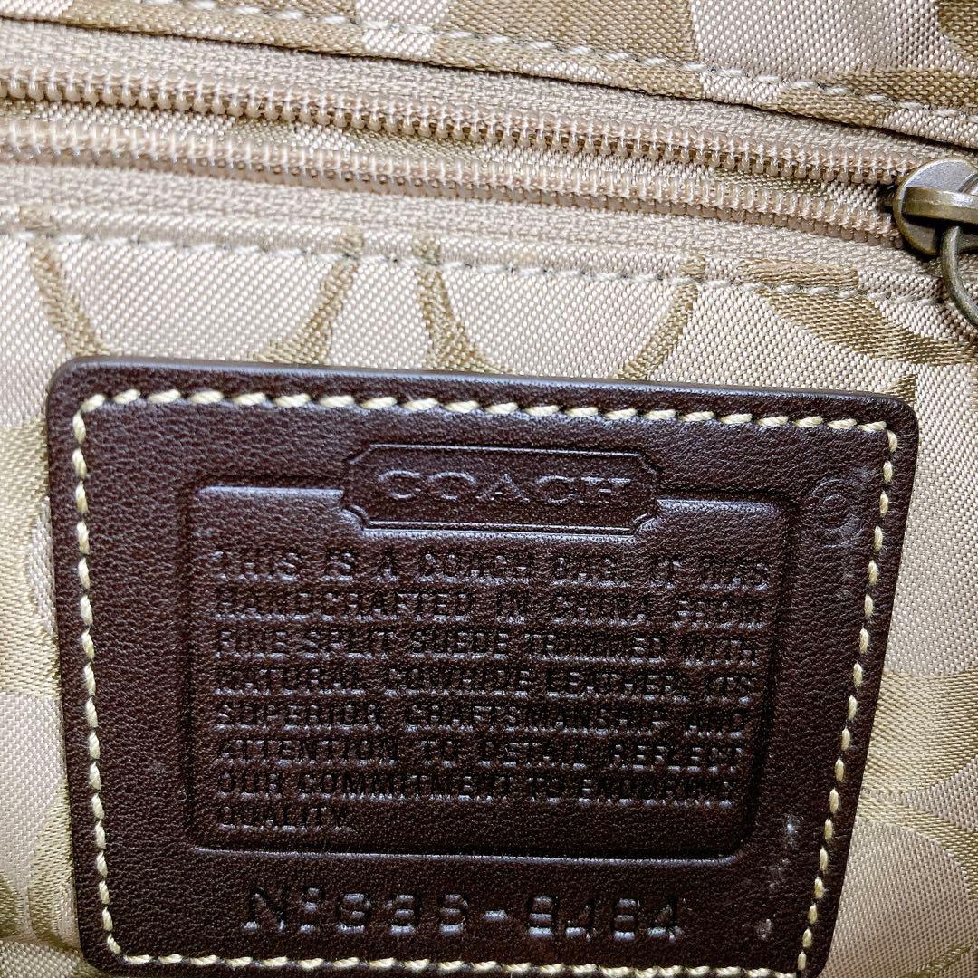 バッグ Coach Suede Signature Slim Flap y2k Rare