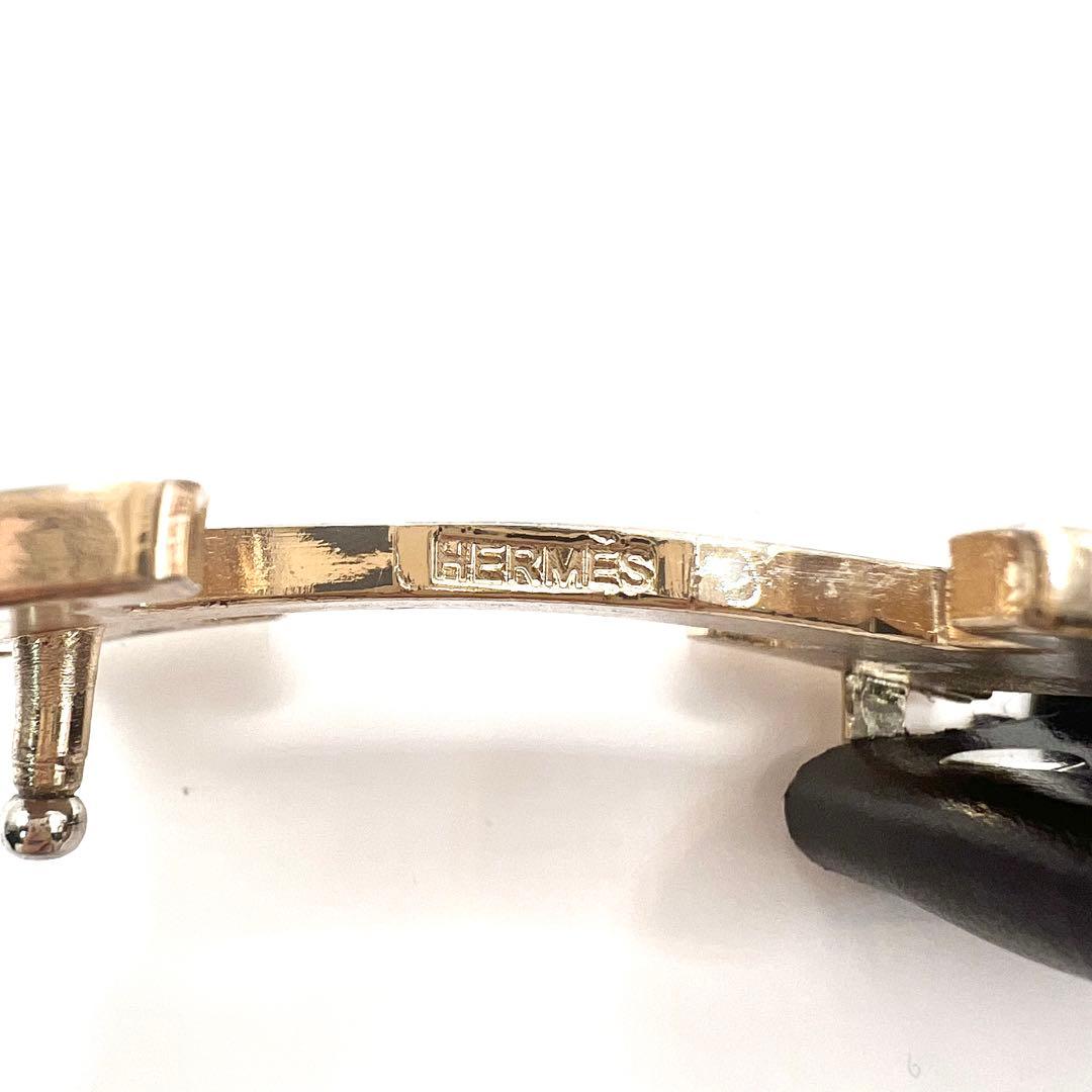 HERMES　ベルト　Hロゴ　コンスタンス　レザー　ゴールド　黒