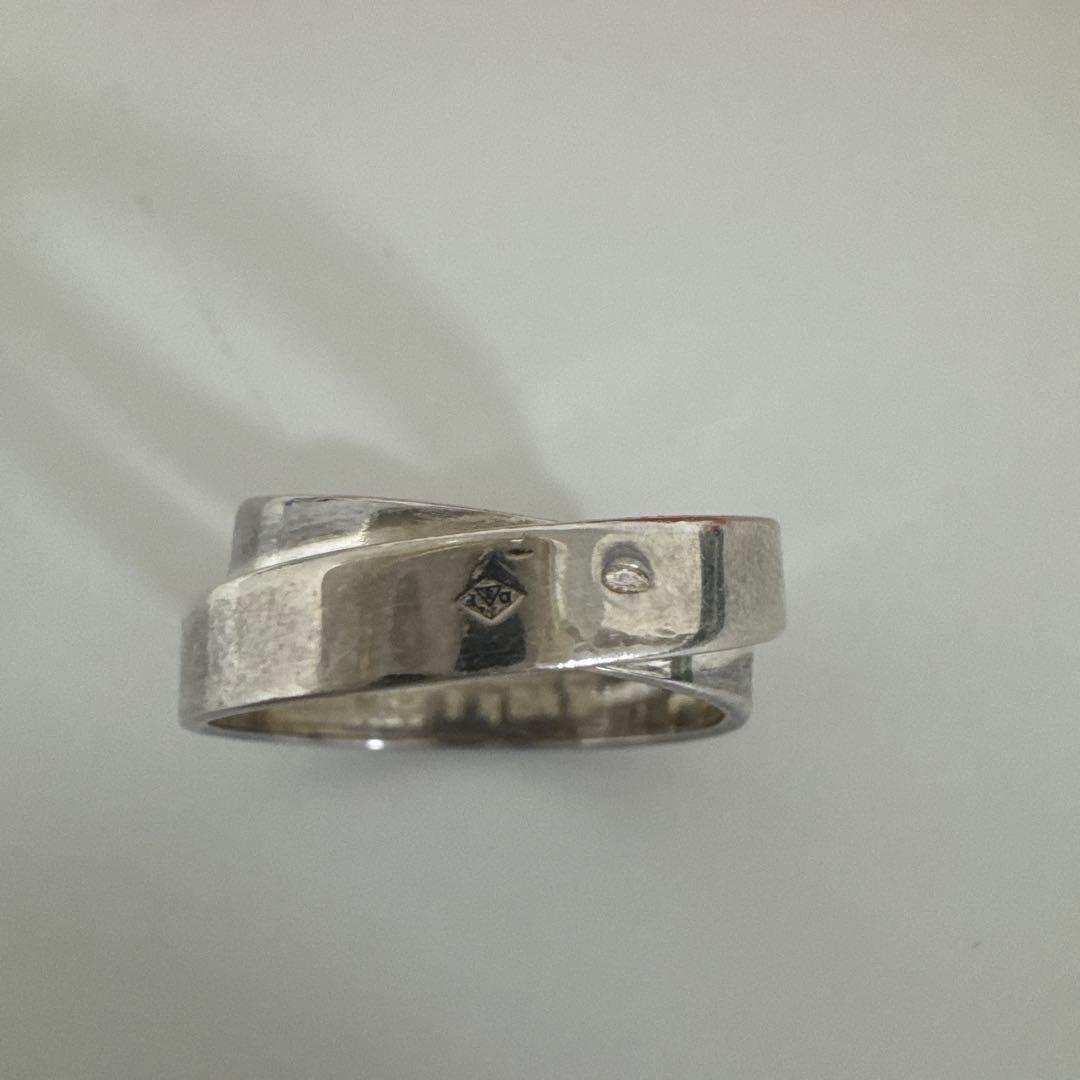 HERMES シルバーリング 箱付き　used ゴールド　51