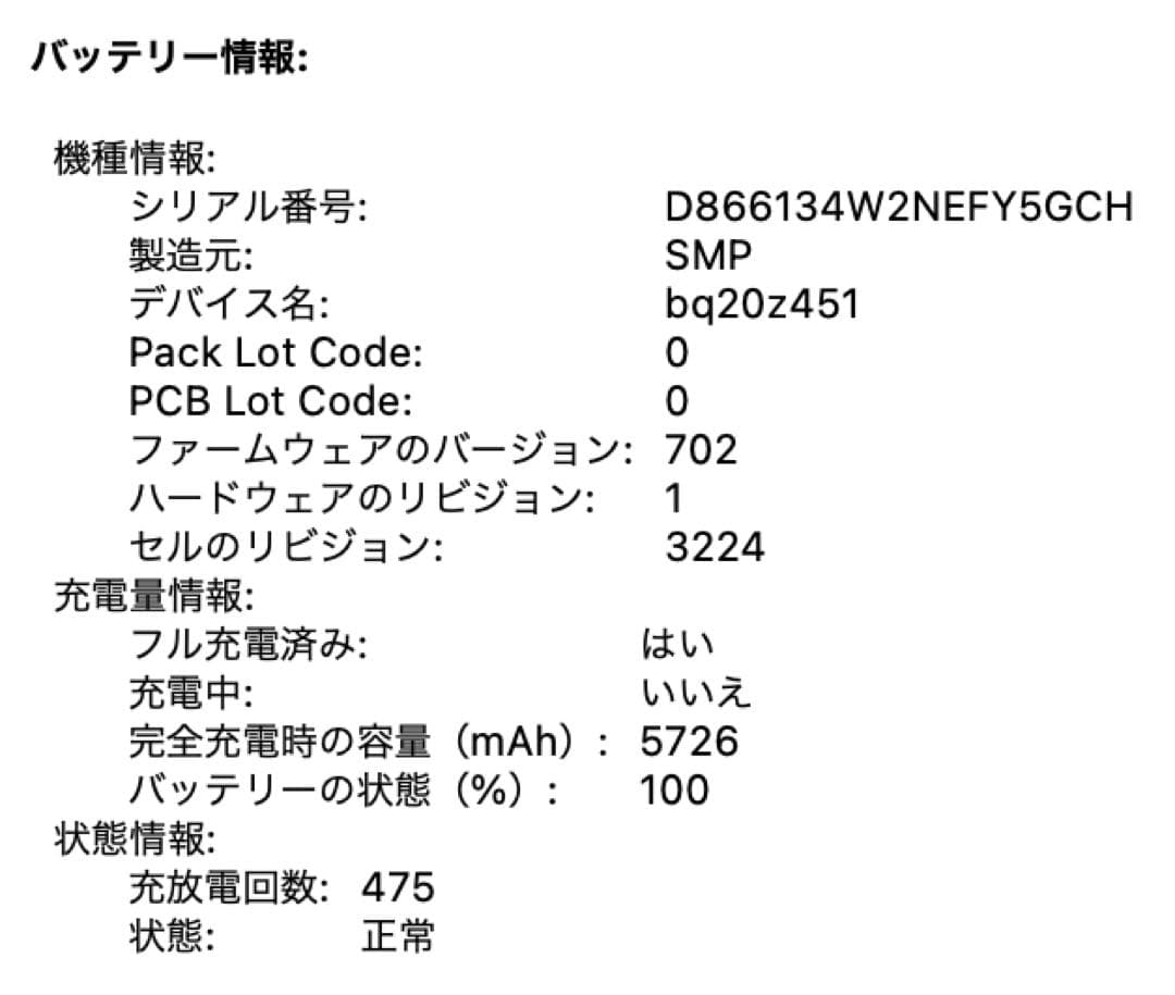 Apple MacBook Pro 充電器付 Early2015 A1502