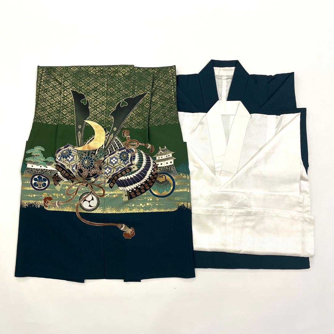 七五三 羽織セット 男の子 羽織 着物 長襦袢 半衿付き 5歳 No.127