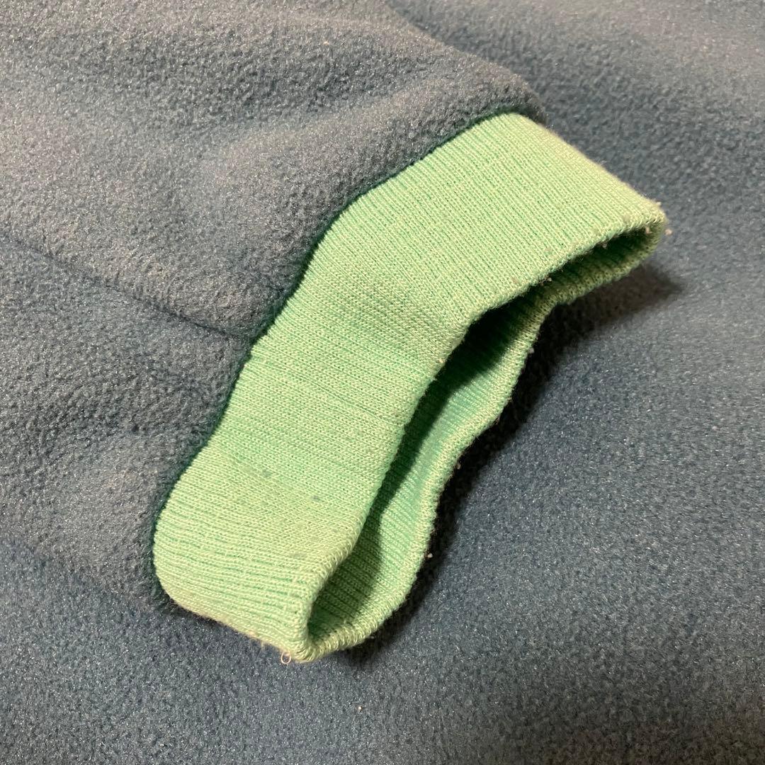 patagonia ロゴ入りリバーシブルブルゾン　ジャンパー　フリース　緑　青