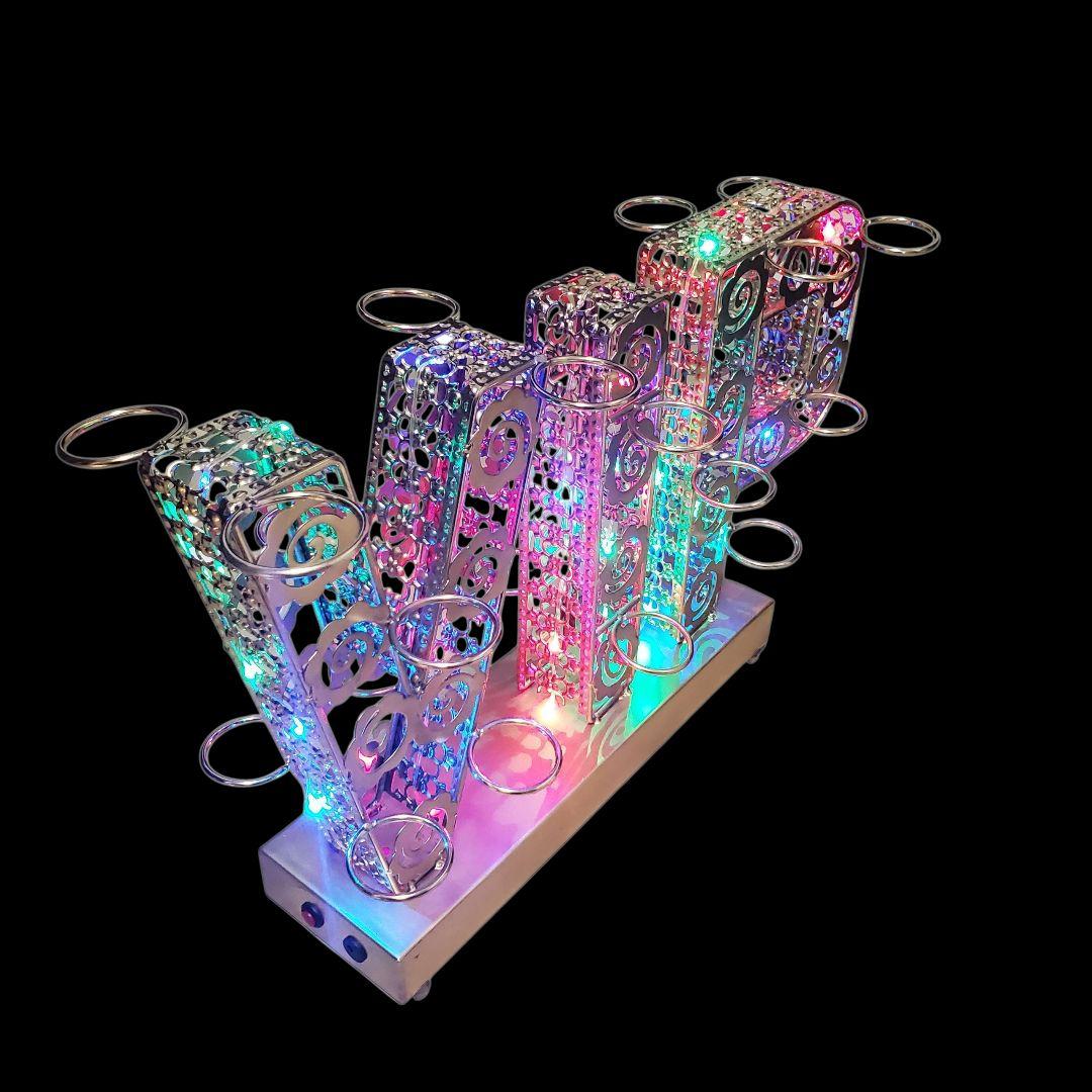 テキーラ観覧車 LEDワインラック VIP電飾スタンド カクテルホルダー 照明