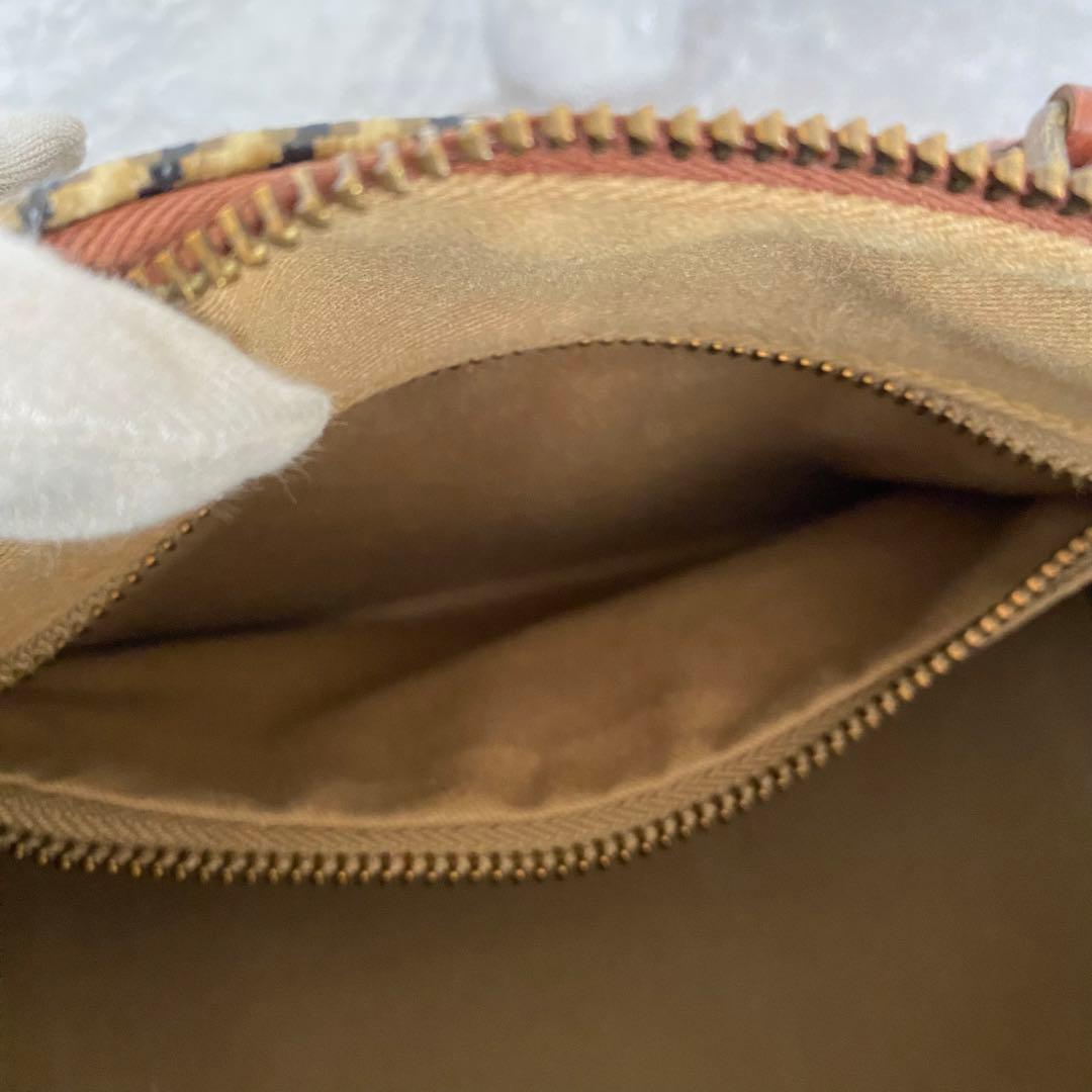 ポロラルフローレン　ミニボストンバッグ　キャンバス　レザー　千鳥柄　旅行